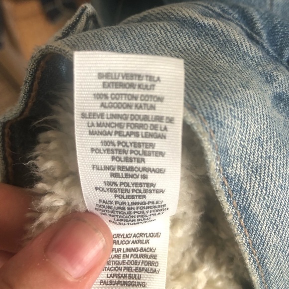 LUCKY BRAND Sherpa Lined Denim Trucker Jacket - Picture 11 of 12